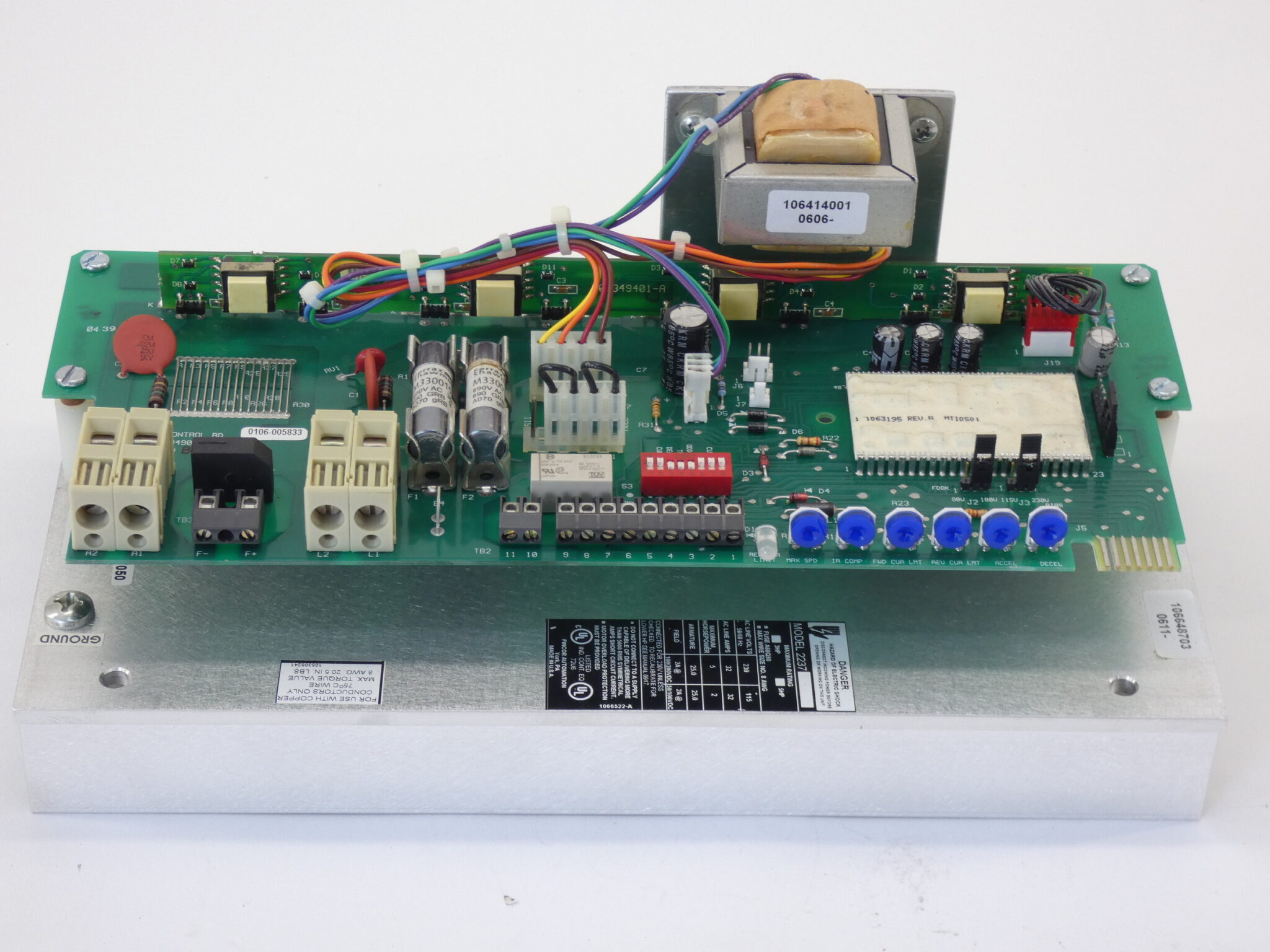 Fincor Model 2237 Adjustable Speed DC Motor Drive Open Chassis 230V 32A ...