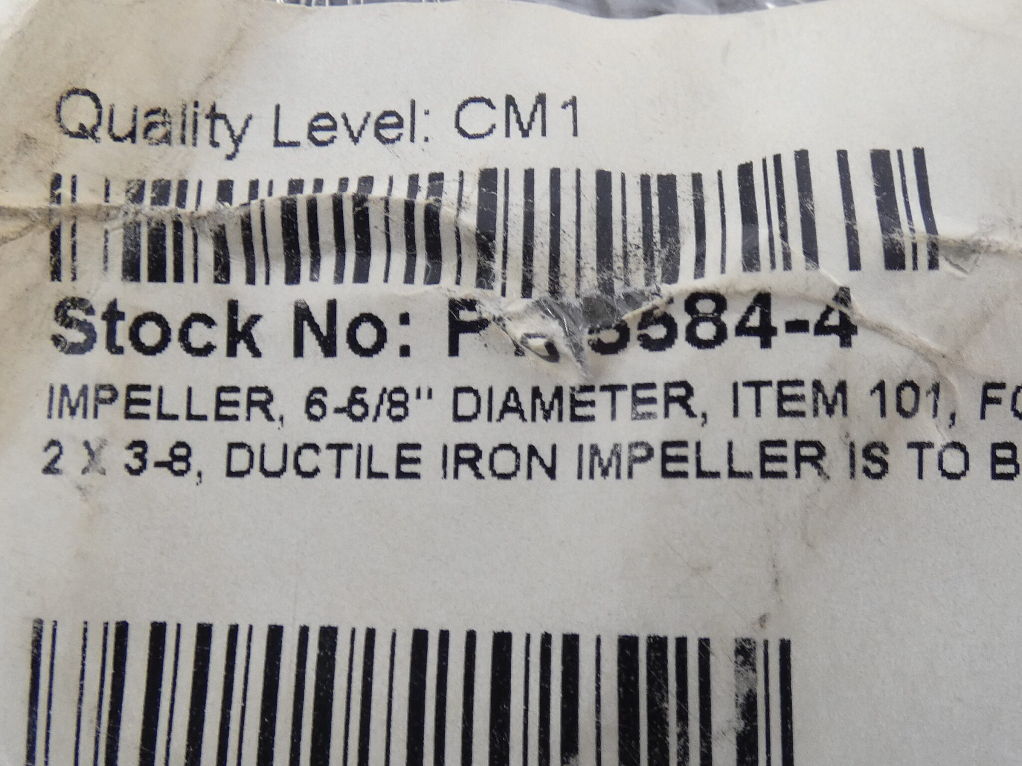 Goulds 53812 Impeller, 5-Vane, 1″ Bore, 6-5/8″ Diameter – GPM Surplus