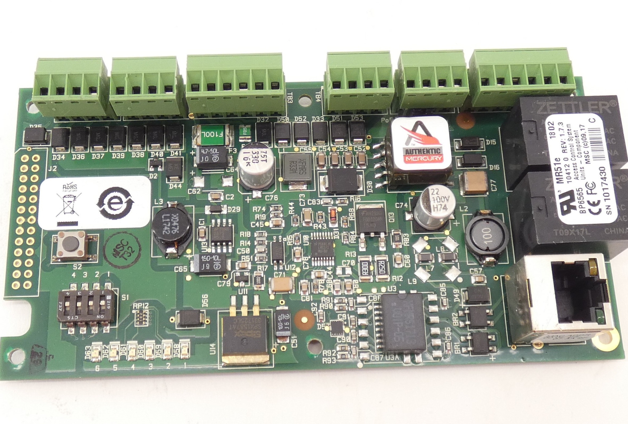 Authentic Mercury MR51e Access Control System Unit Interface Panel Authentic Mercury MR51e Access Control System Unit Interface Panel