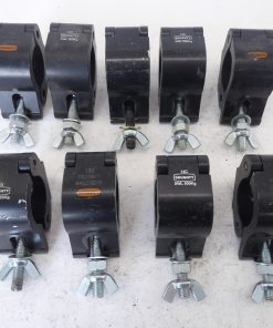 *Lot of 9* Doughty SWL500KG Black Half-Coupler Clamps