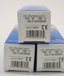 *Lot of 3* Osram 54653 HPL 750/120/X UCF G9.5 Halogen Display Optic Lamp