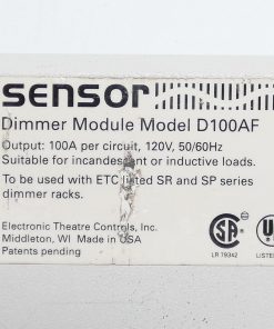 Alternative view of ETC Sensor D100AF Dimmer Module 100A 120V Electronic Theatre Controls