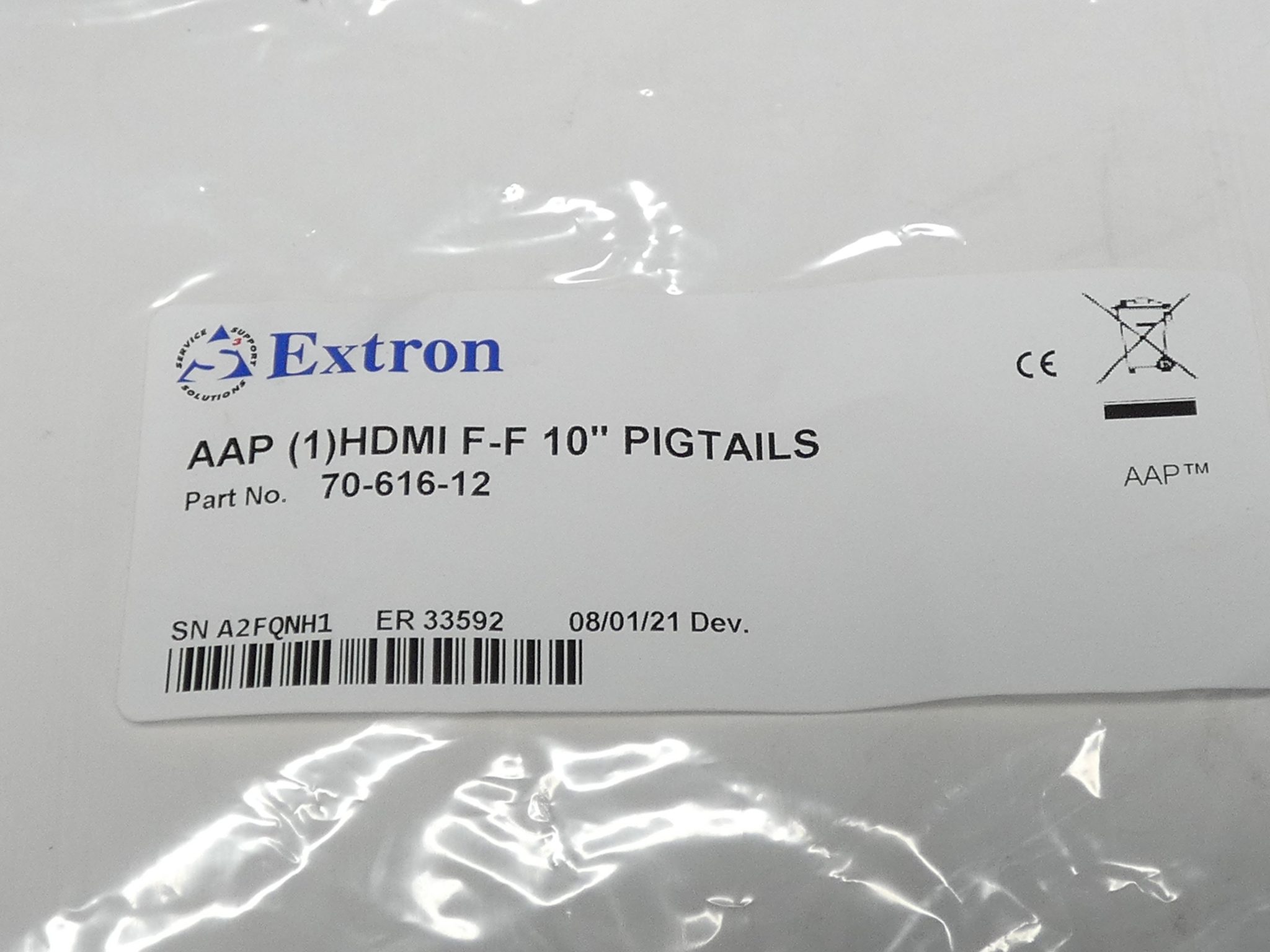 Extron 70-616-12 AAP HDMI F-F 10″ Pigtails – GPM Surplus
