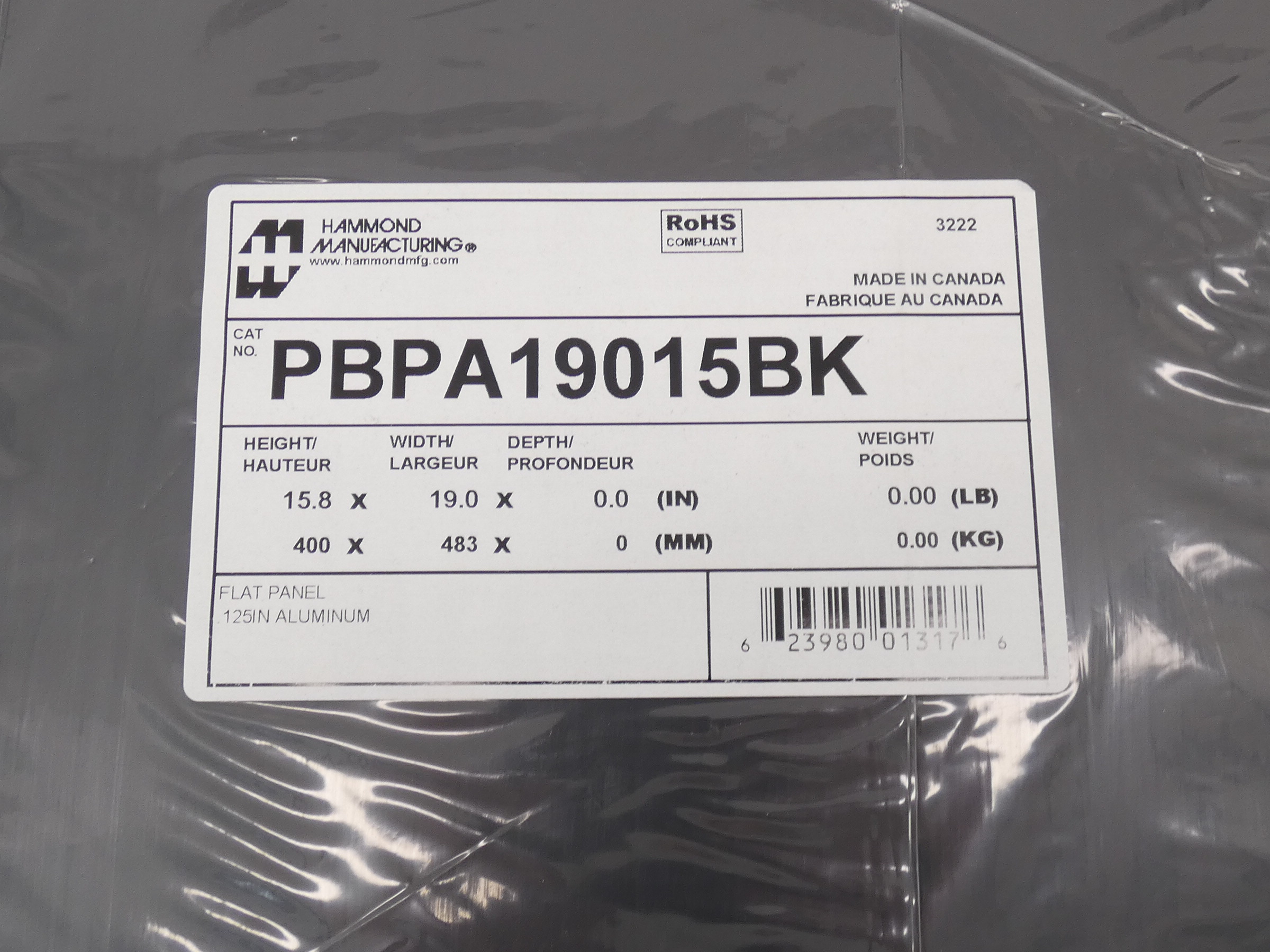 Hammond PBPA19015BK Black Panel Rack 19" L 15-3/4" W - Image 7