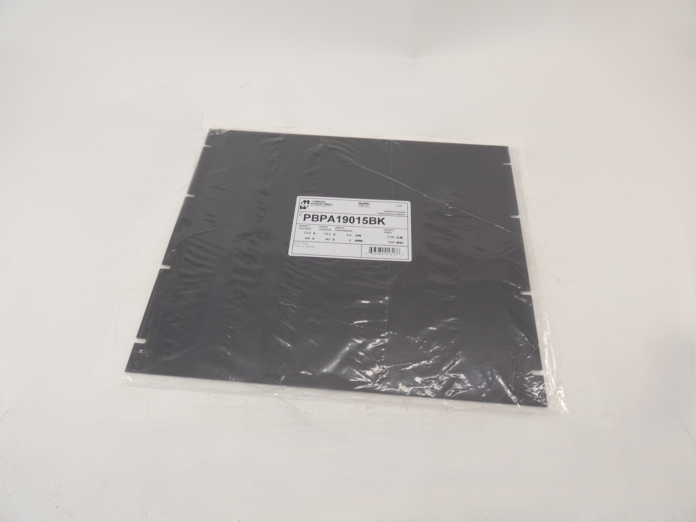 Hammond PBPA19015BK Black Panel Rack 19" L 15-3/4" W - Image 2