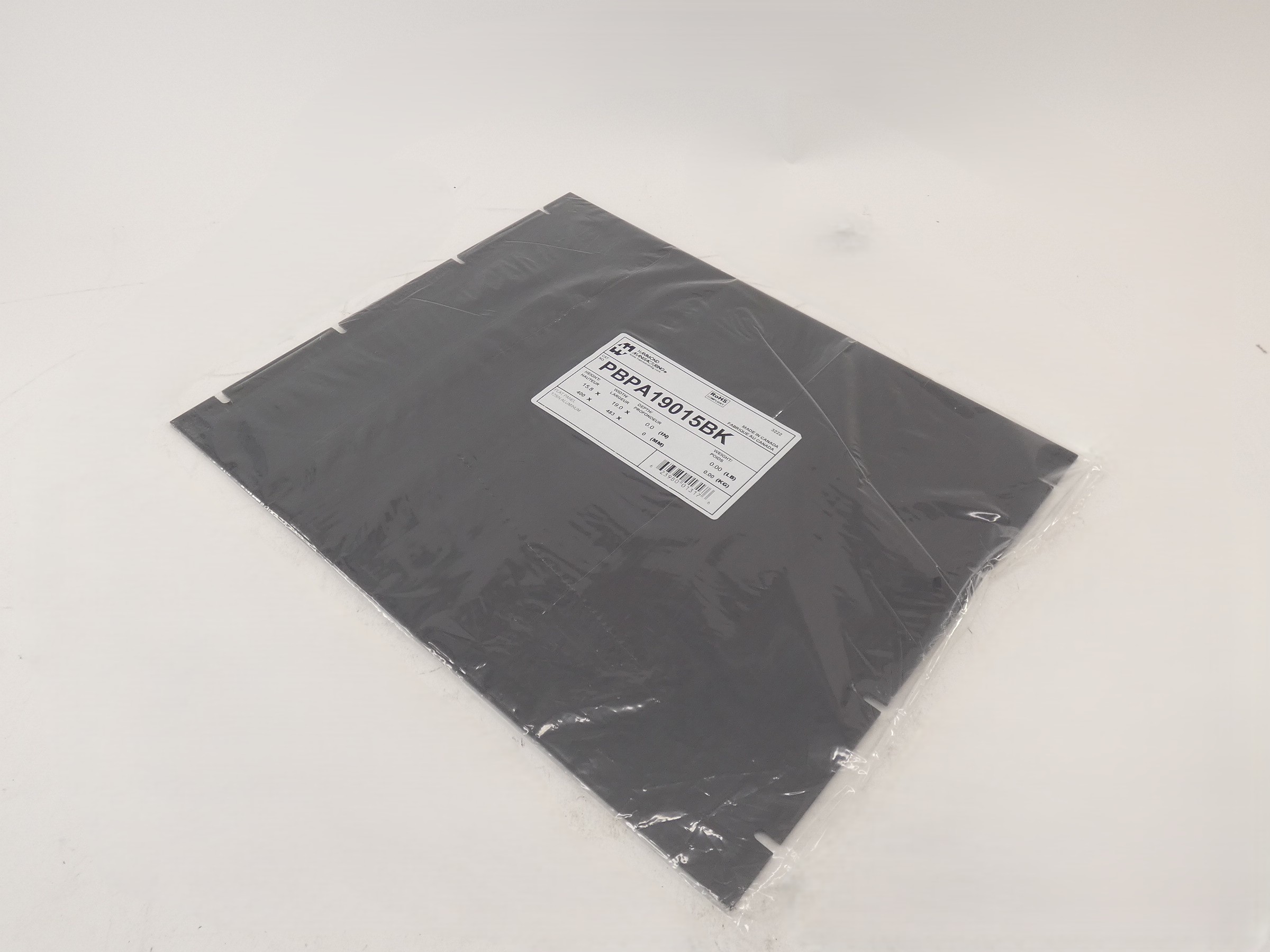 Hammond PBPA19015BK Black Panel Rack 19" L 15-3/4" W