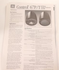 *Pair* JBL C67P/T-WH Full-Range Pendant Speaker 70/100V 60W