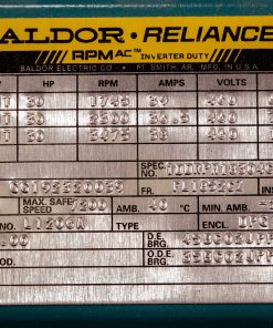 Baldor Reliance 3hp Gg192320039 2