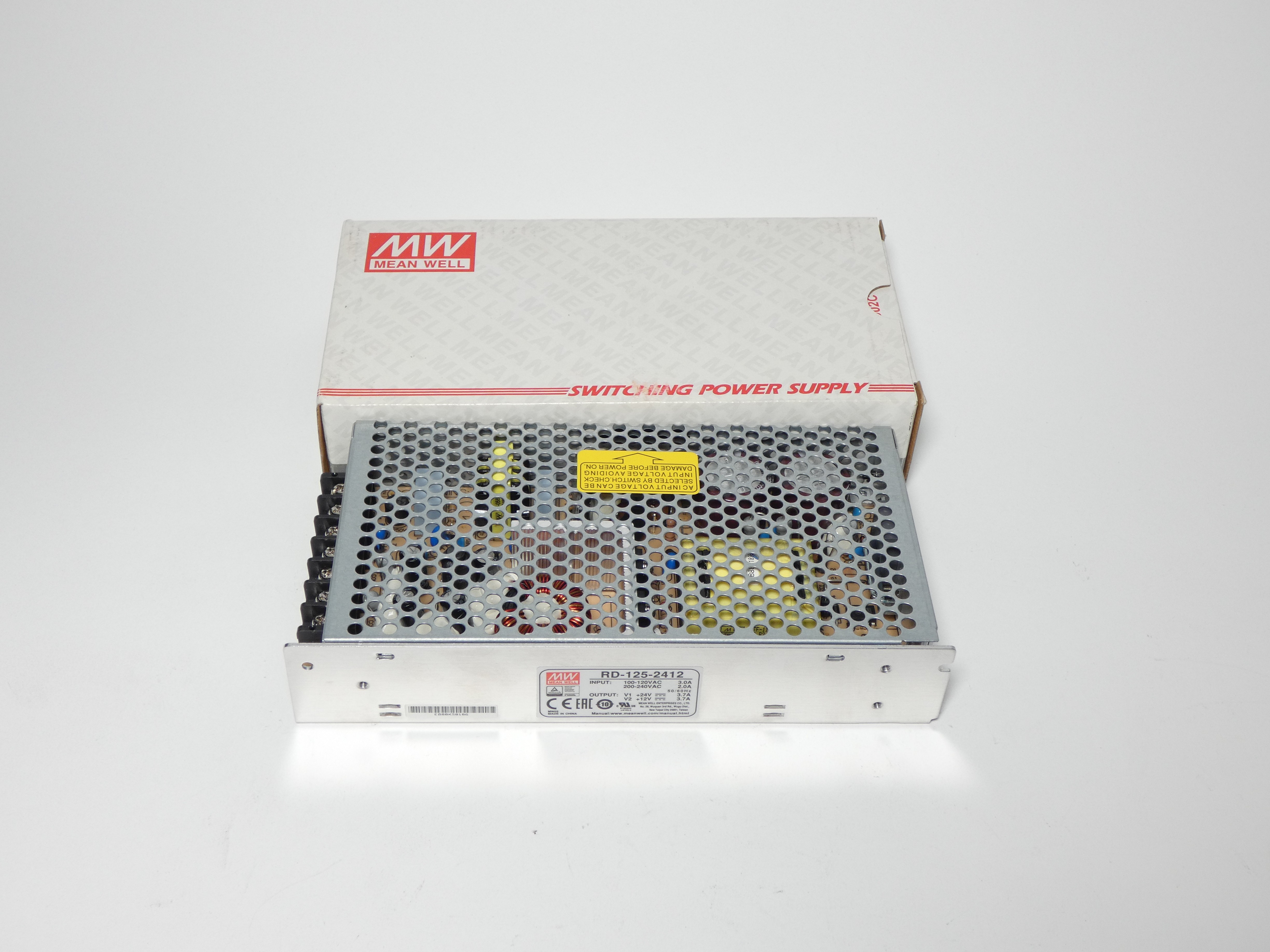 Mean Well RD-125-2412 Switching Power Supply 100-240VAC 3.0A-2.0A - NEW Surplus!