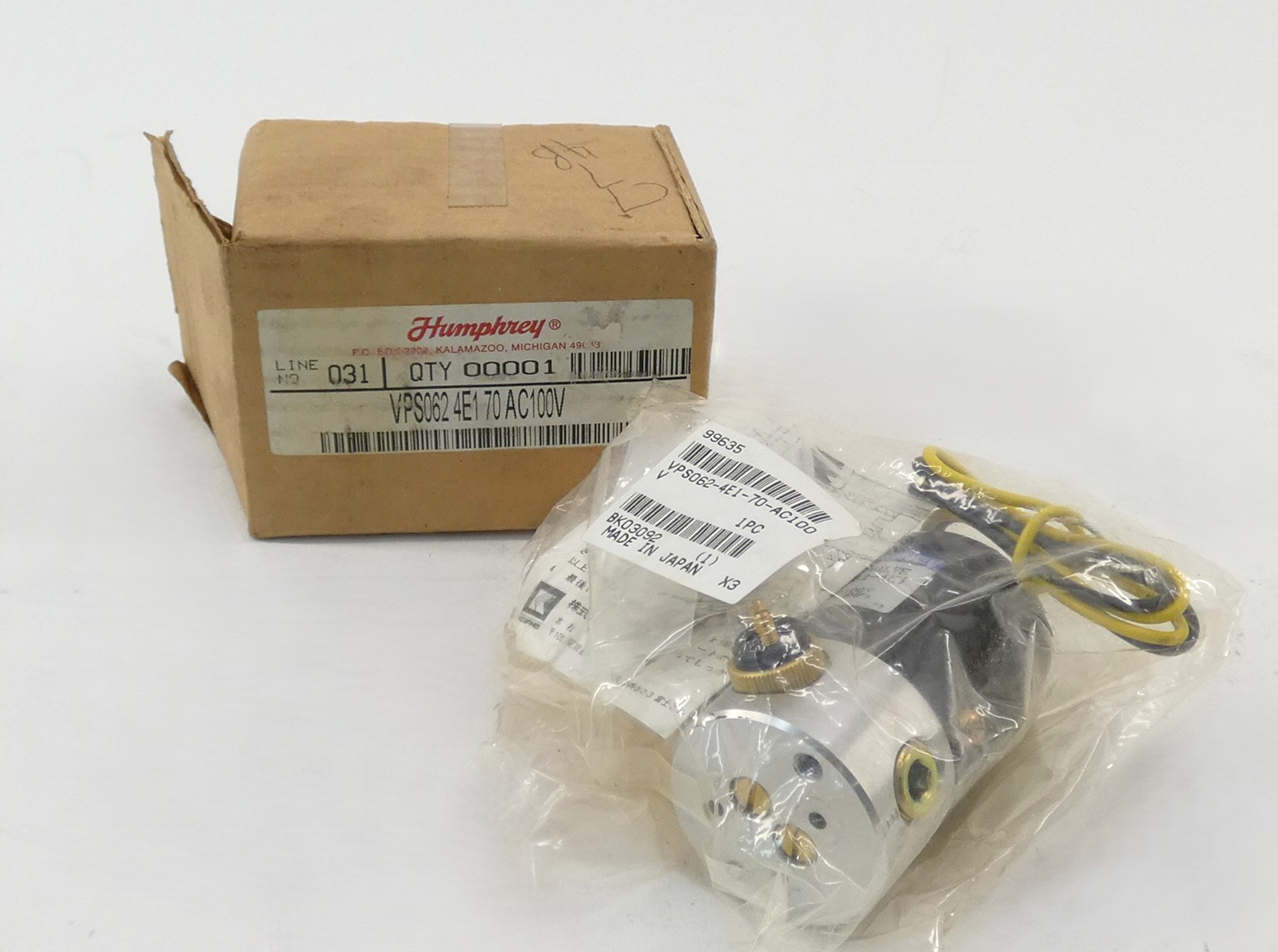 Koganei VPS062-4E1-70 Pneumatic Air Solenoid Valve 100VAC