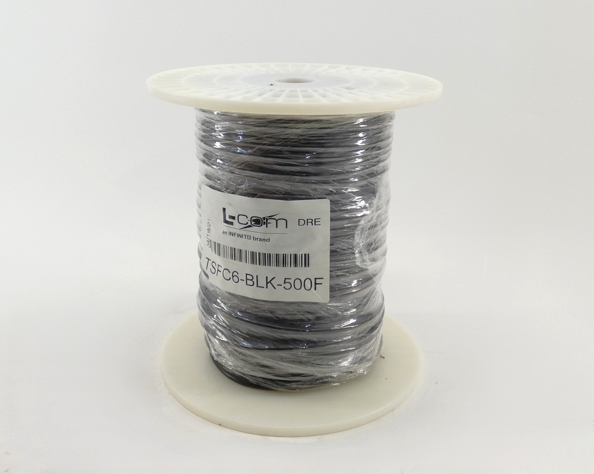 L-Com TSFC6-BLK-500F Cat6 Ethernet Bulk Cable 26AWG 500' Networking - Image 2