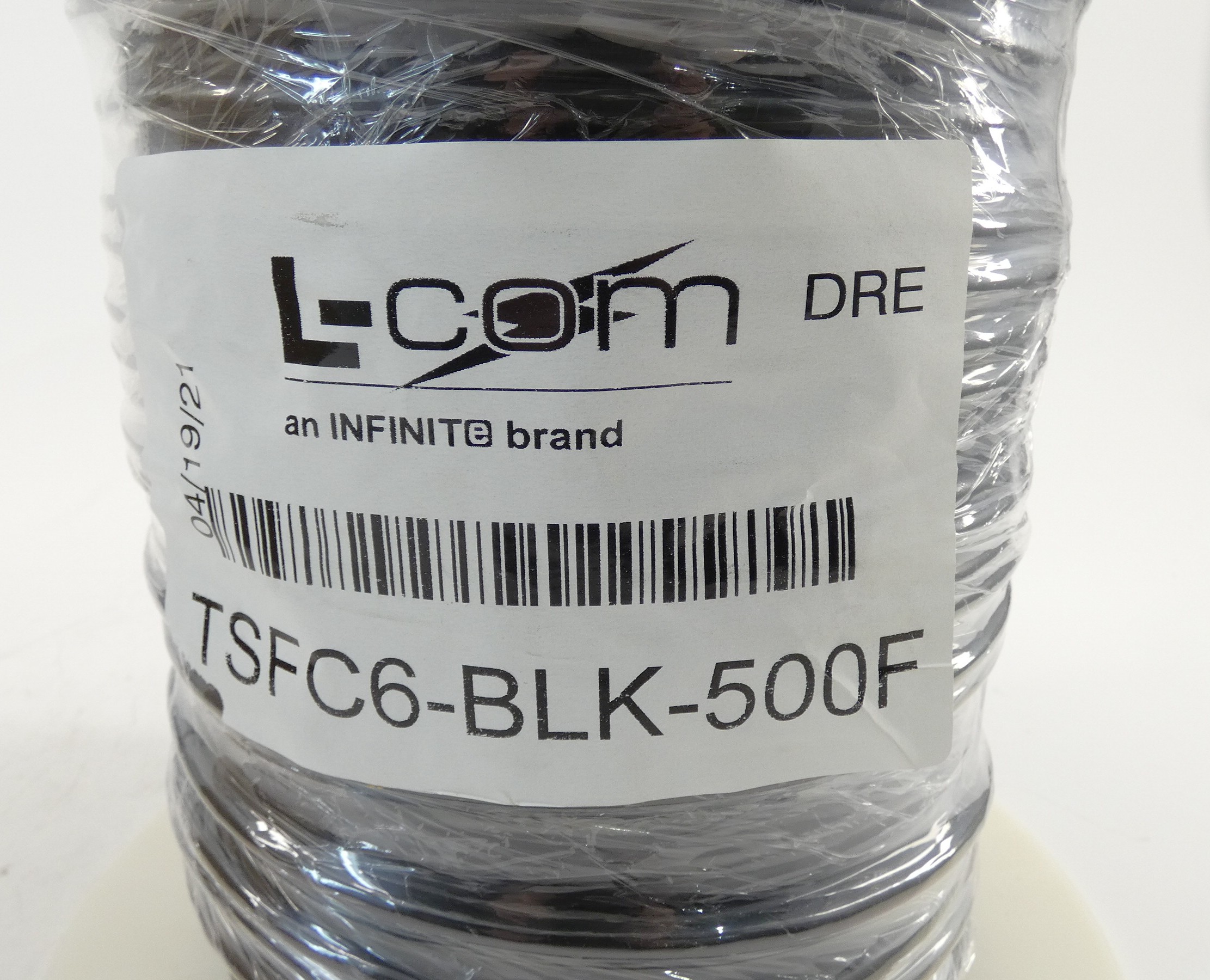 L-Com TSFC6-BLK-500F Cat6 Ethernet Bulk Cable 26AWG 500' Networking - Image 5