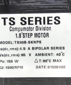 Alternative view of Parker TS33B-SKNPS 1.8° Stepper Motor 4.5A 65V 153W 1500RPM