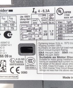 Alternative view of Schneider Electric GV2ME10 Motor Starter Circuit Breaker 4- 6.3A