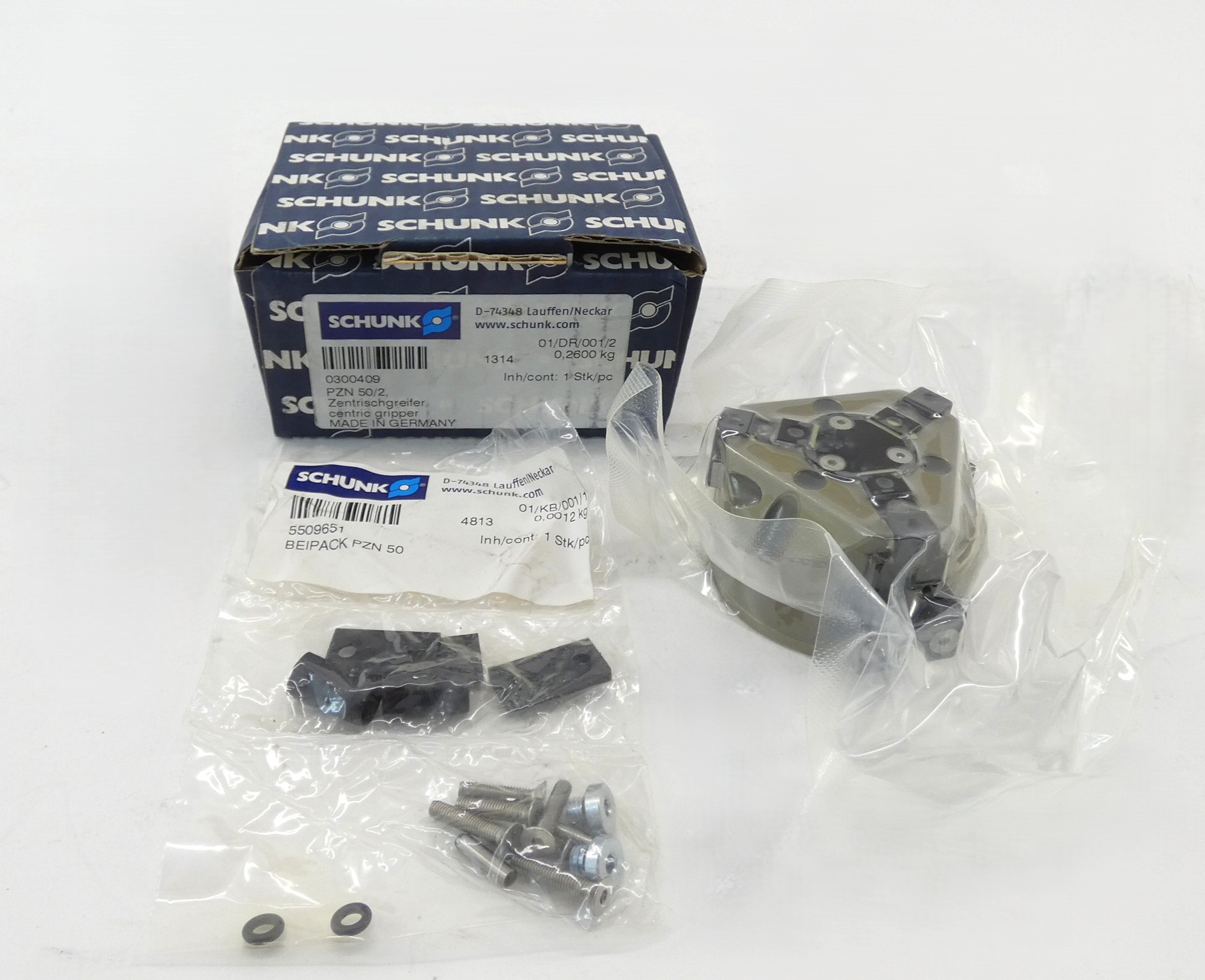Schunk 0300409 3-Finger Pneumatic Gripper PZN 50/2