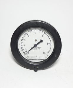 USG 21066 Receiver Pressure Gauge 3-15 PSI 0-10 PSI Back Connection 4.5" Face Dial