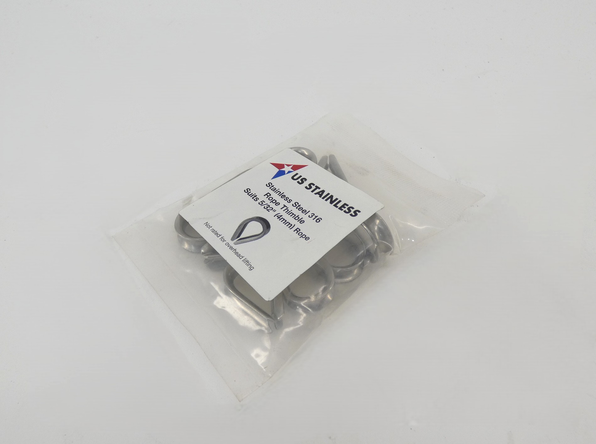 *Lot of 10* US Stainless 316 Rope Thimble 5/32″