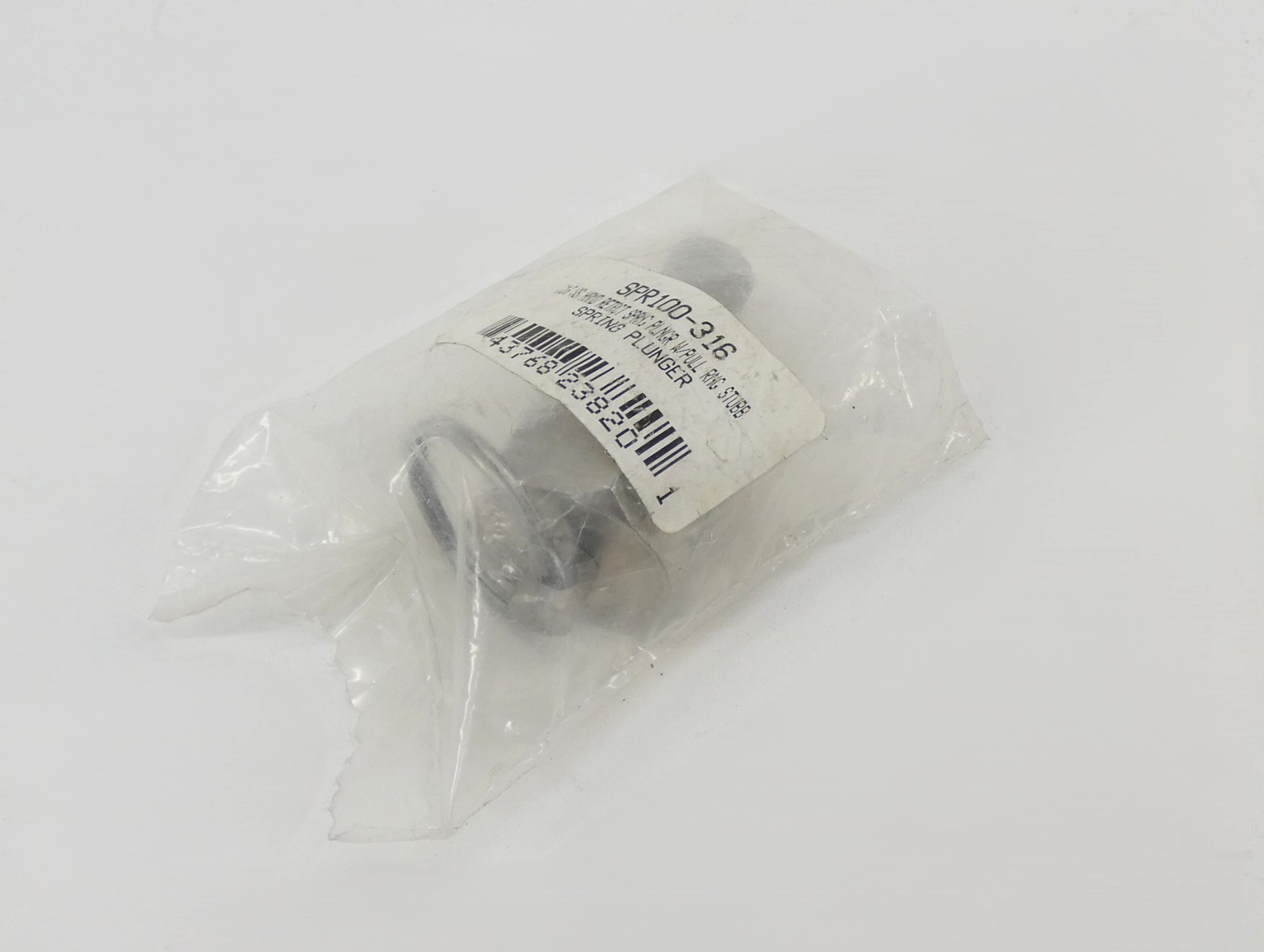 SPR100-316 C16 SS Stubby Pull Ring Spring Plunger