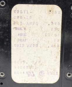 Alternative view of Airpax UPL11-188-15 Circuit Breaker .375A 250V 50/60Hz 2P