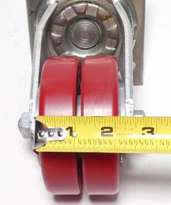 Alternative view of *Lot of 2* Albion 4" x 2" Dual Wheel Heavy Duty Caster Swivel Red