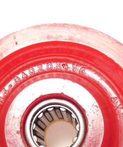 Alternative view of *Lot of 3* 4" x 2" V-Groove Drive Red Wheel N3-04020B4VG