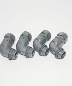 *Lot of 4* 1/2" NPT Liquid-tight Elbow Strain Relief Cord Grip