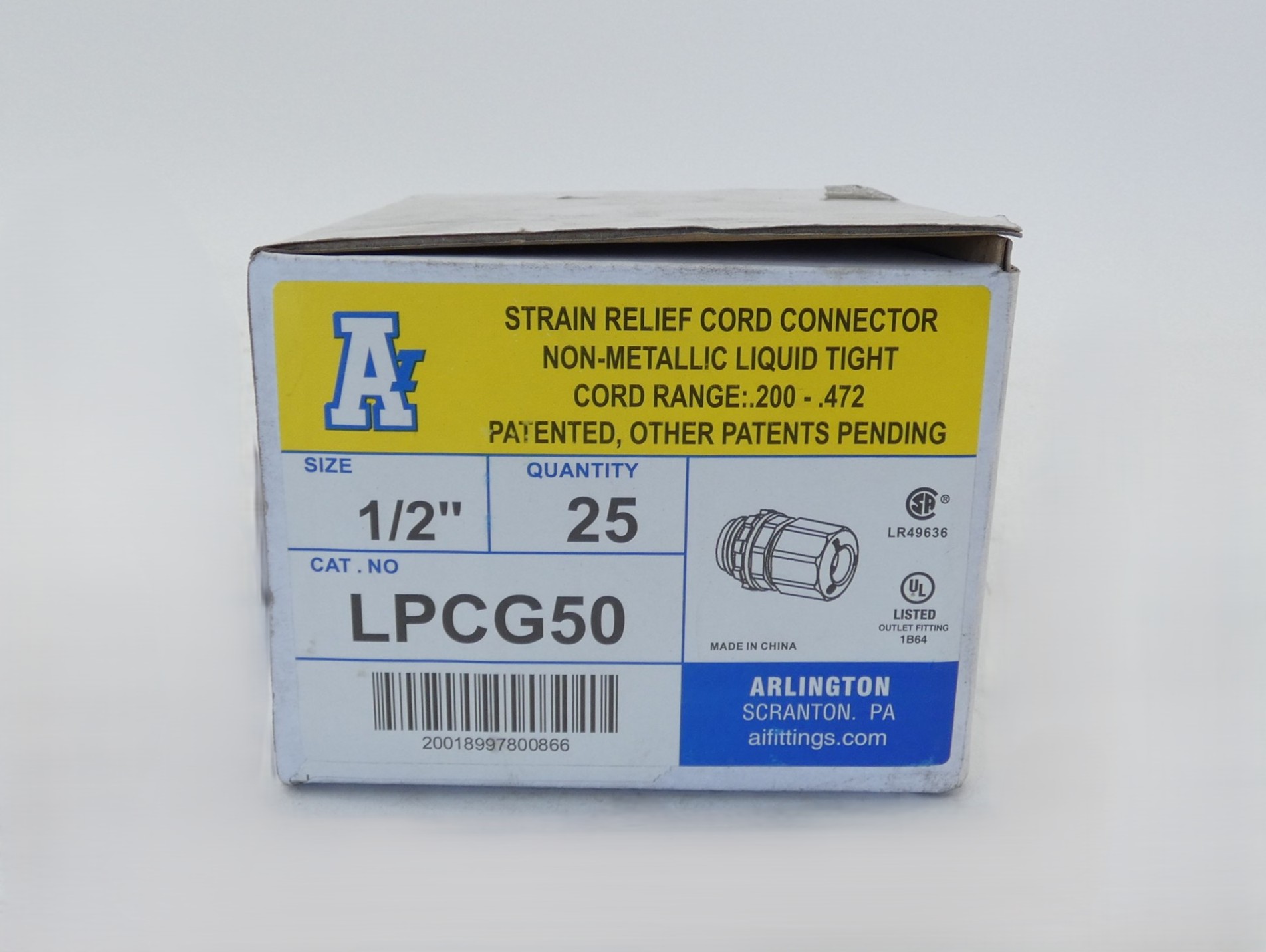 *Box of 24* Arlington LPCG50 Strain Relief Cord Connector .200-.427 - Image 7
