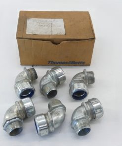 *Box of 6* Thomas and Betts 5234-TB 1" Liquid-Tight Angle Conduit Connector