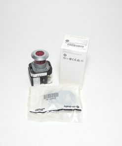 Allen-Bradley 800T-TFQH2RAQ 30mm Illuminated Push-Pull Button 12-130V AC/DC Mushroom Red Head