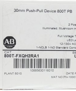 Alternative view of Allen-Bradley 800T-TFQH2RAQ 30mm Illuminated Push-Pull Button 12-130V AC/DC Mushroom Red Head