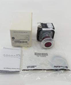 Allen-Bradley 800T-FXQH2RA1 Red Illuminated Push-Pull Button Switch 12-130VAC/DC 50/60Hz