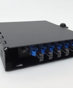 Black Wall Mount Enclosure w/ Hinged Door Single Mode 5-1/2" x 6-3/8" x 1-1/2"