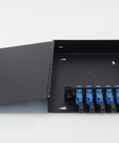 Alternative view of Black Wall Mount Enclosure w/ Hinged Door Single Mode 5-1/2" x 6-3/8" x 1-1/2"