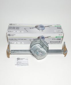 Commercial Electric 759-163 Ceiling Fan Fixture Box w/ Adjustable Brace 2-1/8" Deep 4" Round