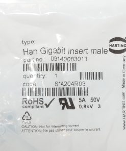 Alternative view of Harting Elektronik 09140083011 Han Male Gigabit Insert