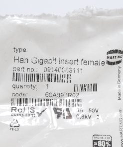Alternative view of Harting Elektronik 09140083111 Han Female Gigabit Insert