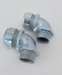 *Lot of 2* Thomas & Betts 1-1/4" 90° Liquid-Tight Flex Conduit Connector Threaded