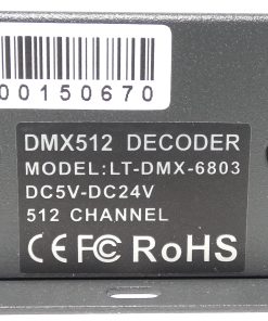 Alternative view of LT-DMX-6803 DMX512 Decoder Controller DC5V-DC24V 512 Channel