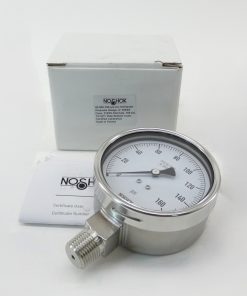 Noshok 40-400-160-PSI-CC 304SS 4" Pressure Gauge 160PSI 1/2" NPT Male Bottom Conn
