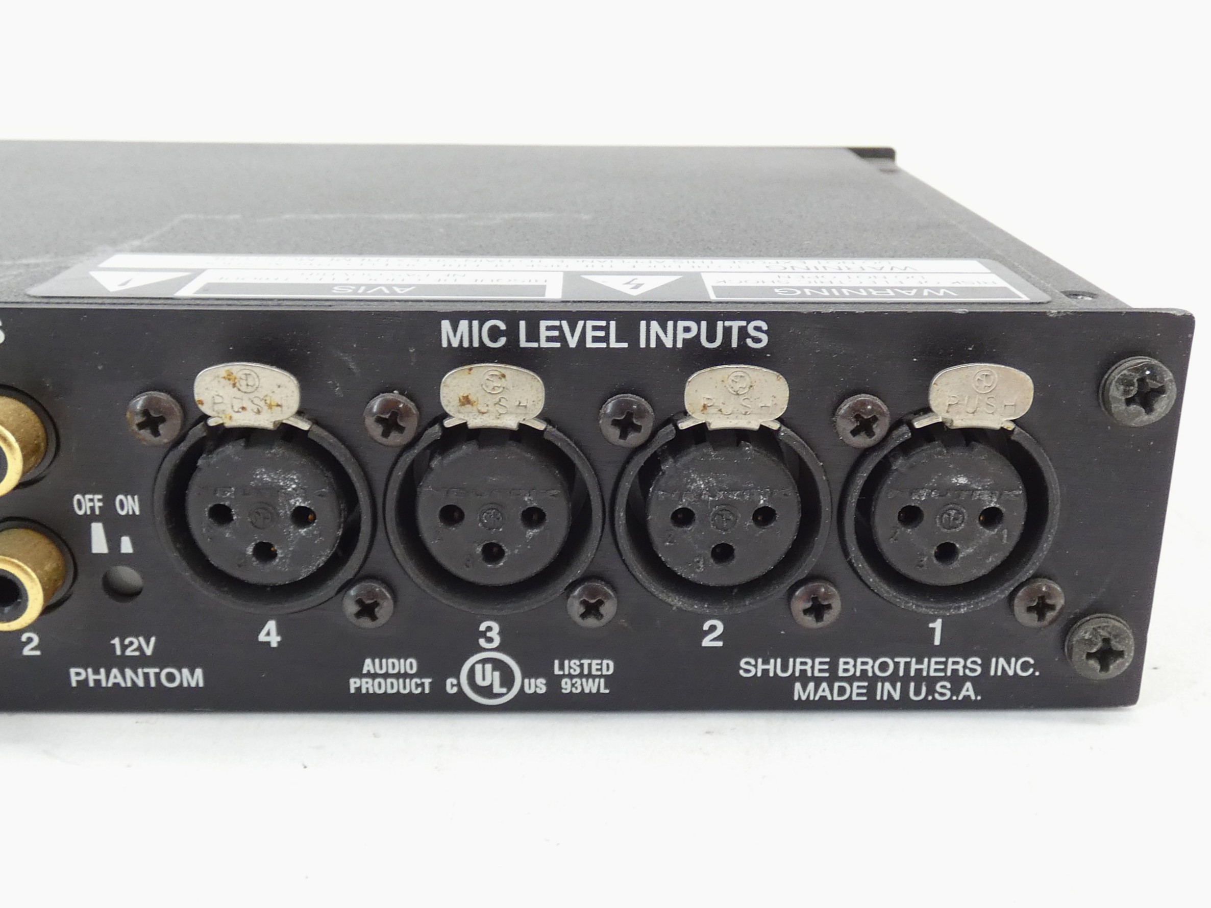 Shure SCM268 4-Channel Microphone Mixer 100-120V NO Power Cord - Image 9