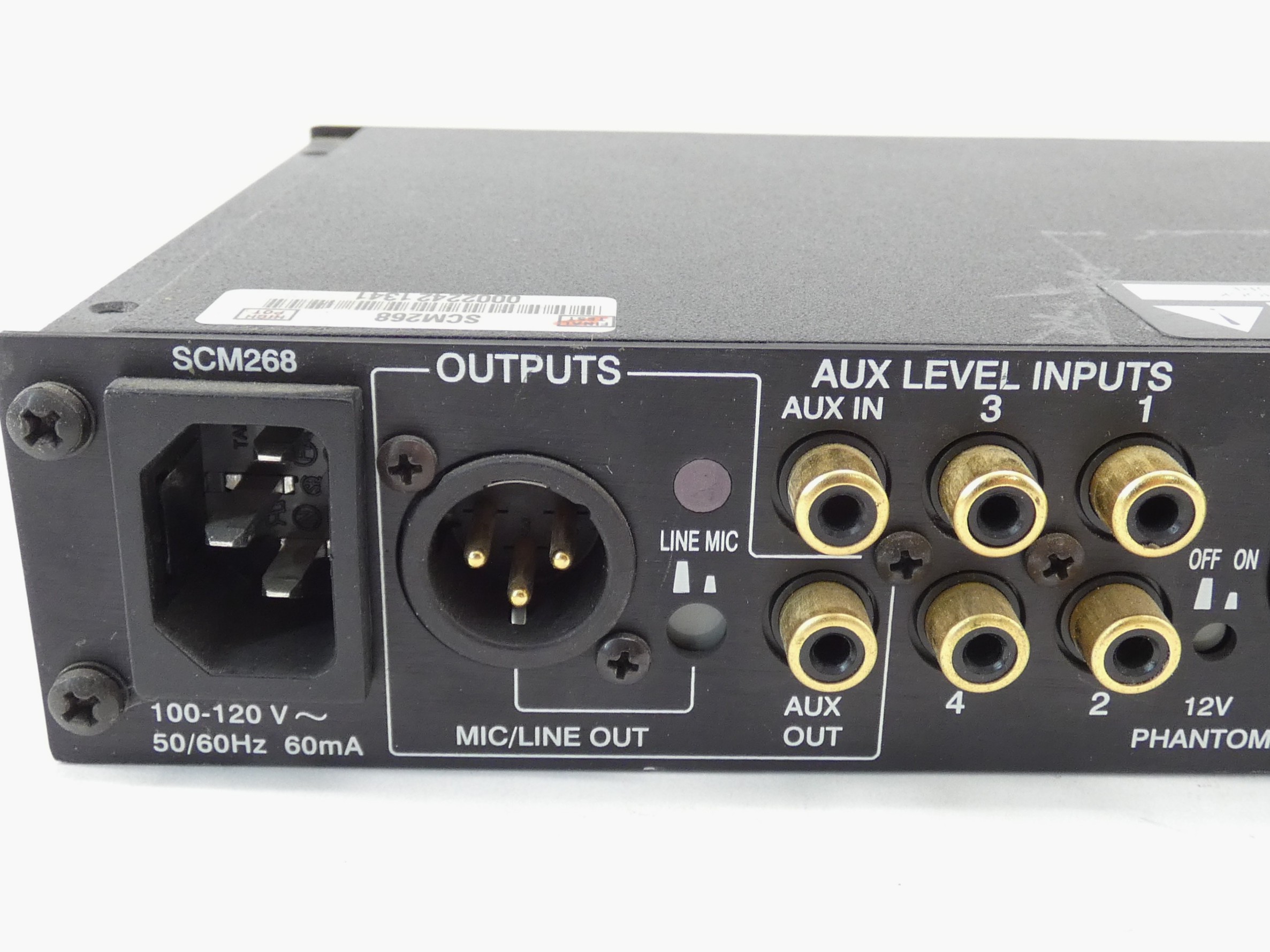 Shure SCM268 4-Channel Microphone Mixer 100-120V NO Power Cord - Image 8