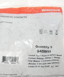 Alternative view of *Lot of 5* Honeywell 945WH Surface-Mount Magnetic Reed Switch Contact w/ 15' Leads