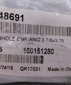 Alternative view of *Bag of 5* Fastenal 48691 4-Hole Corner Angle 90° Zinc Plated 3-7/8" x 3.75"