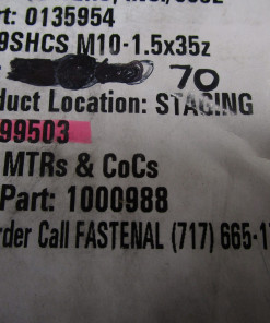 Alternative view of *Lot of 70* Fastenal 0135954 12.9HCS M10-1.5x35 mm Socket Head Cap Screw