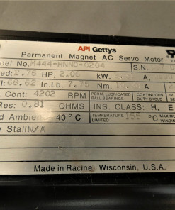 Alternative view of 2.76HP API Gettys M444-HNN0-0204 Permanent Magnet AC Servo Motor Dia. 5/8"