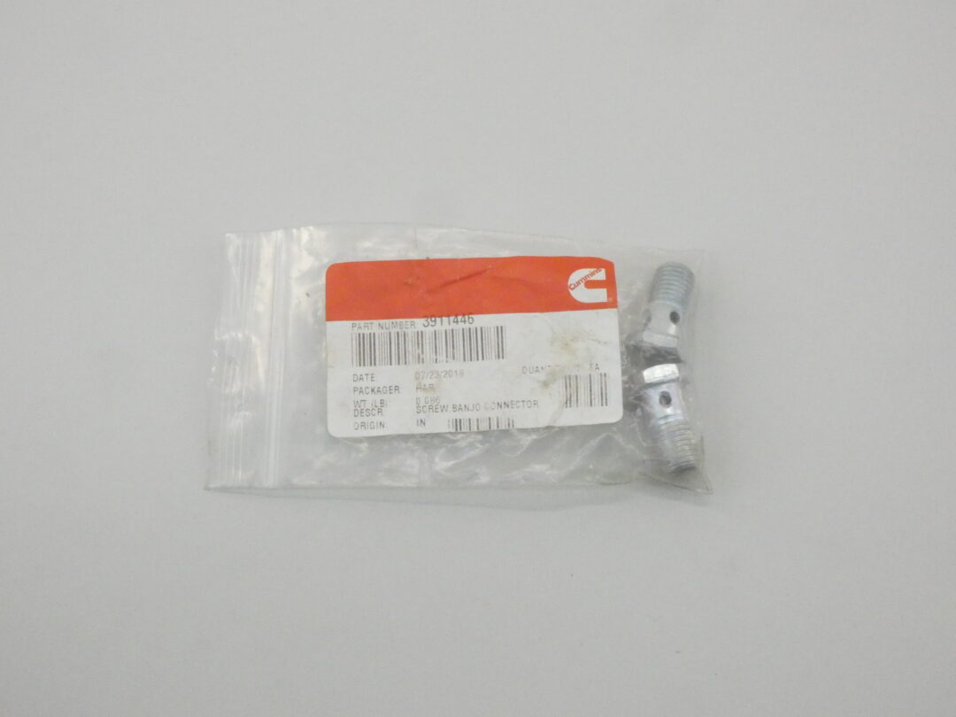 *Lot of 2* Cummins 3911446 Banjo Connector Screws – GPM Surplus