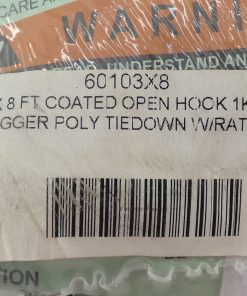 Alternative view of LIFT-ALL LOAD HUGGER 60103X8 1" X 8' COATED OPEN HOOK POLY TIE DOWN w/RATCHET 700lbs Nominal 2100lbs Ultimate Break Strength