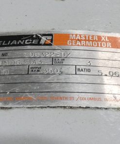 Alternative view of 10HP Louis Allis Flextorq II DC Motor w/ 5.06:1 Ratio Reliance Master XL Gearmotor & 1/3HP Reliance Blower