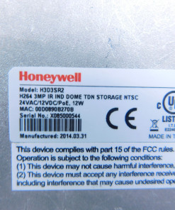 Alternative view of Honeywell H3D3SR2 equIP Series 5MP Lens True Day/Night H.264 Indoor IP Minidome Camera