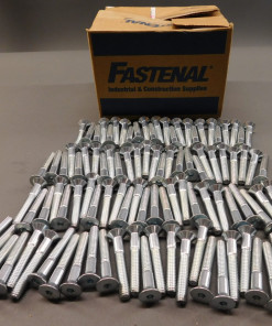 *Box of 100* Fastenal 94292 3/8"-16 x 2-1/2" Hex Drive Zinc Finish Alloy Steel Flat Socket Cap Screw